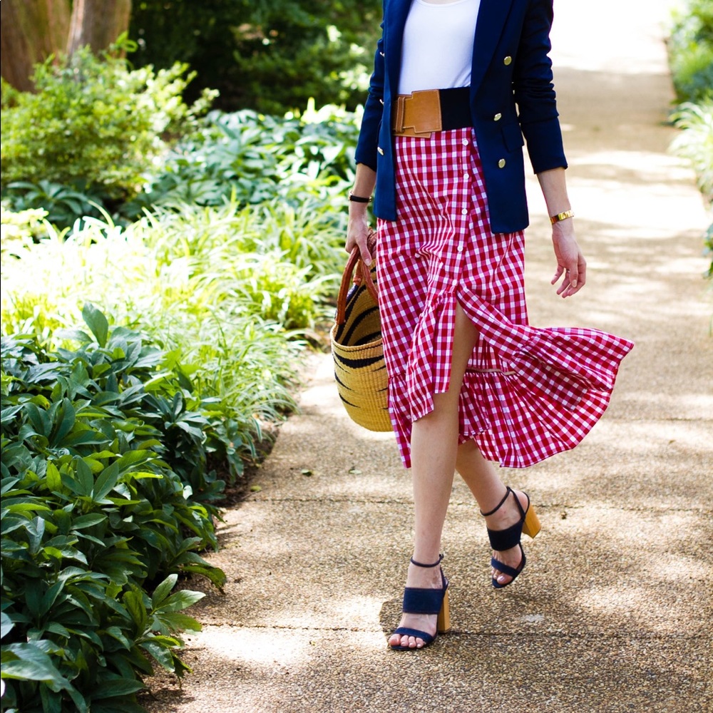 Zara Gingham Skirt